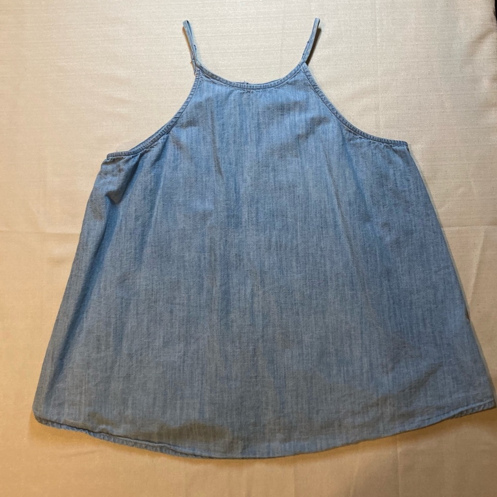 Old Navy denim A line shirt. Size Sm/P, light blue